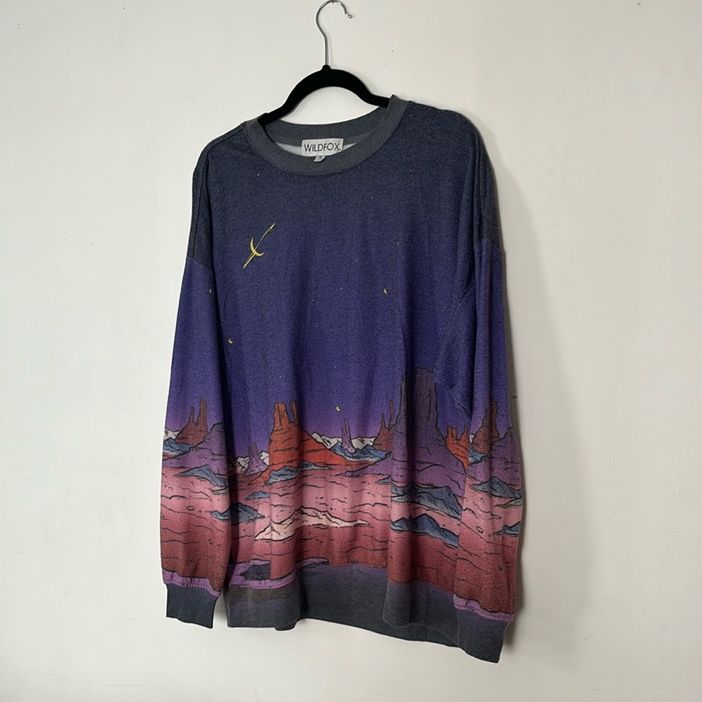 Wildfox oversized desert print jumper